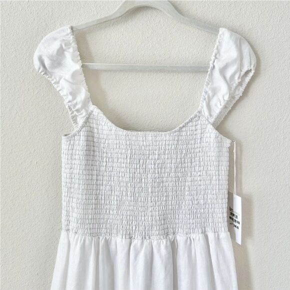 Reformation Tavi Linen Dress Short Sleeve Size Medium NWT - Picture 7 of 14